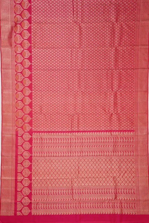 Kanchipuram Silk Brocade Pink Saree
