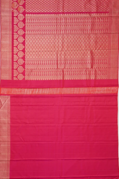 Kanchipuram Silk Brocade Pink Saree