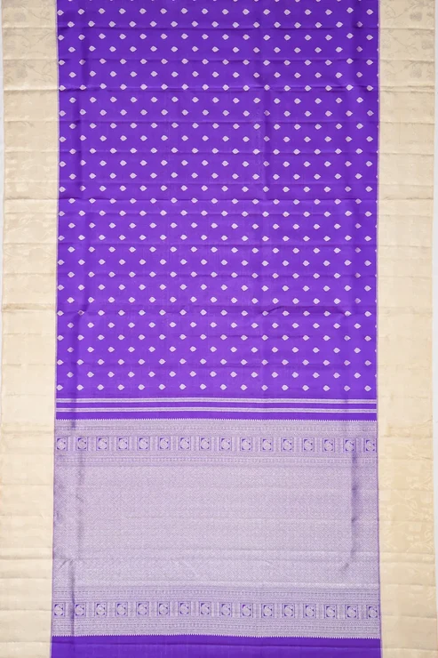 Taranga Kanchi Silk Butta Violet Saree