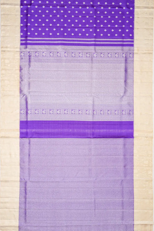 Taranga Kanchi Silk Butta Violet Saree