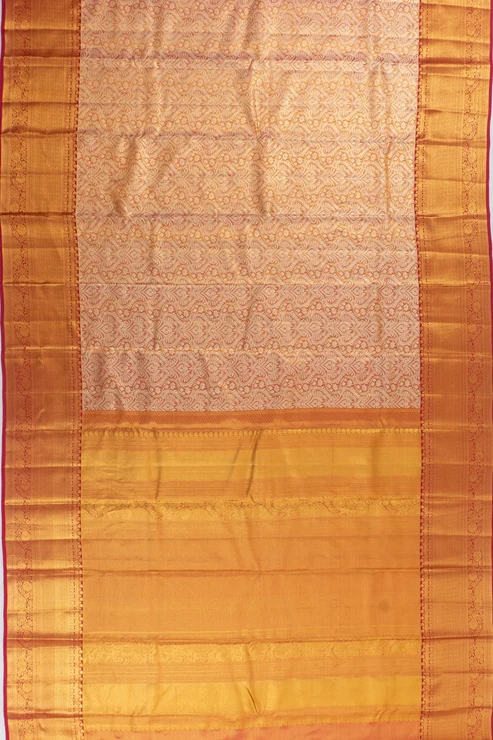 Taranga Kanchi Silk Tissue Brocade Red Saree