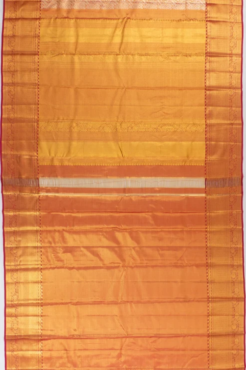 Taranga Kanchi Silk Tissue Brocade Red Saree